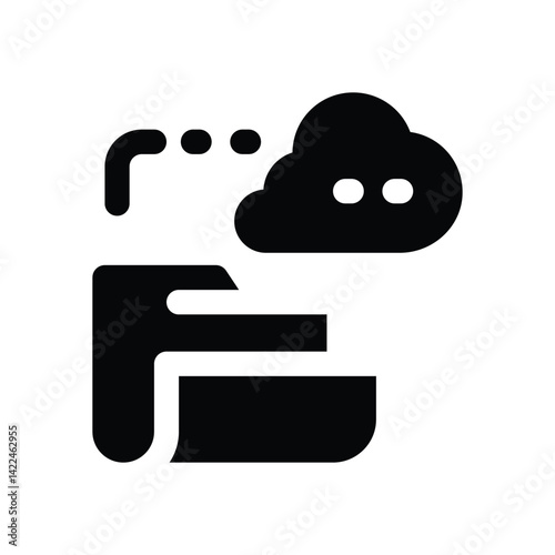 cloud backup  glyph icon. Strong and solid vector icon for websites, mobile interfaces, presentations, and visual branding. High quality and easy to edit.
