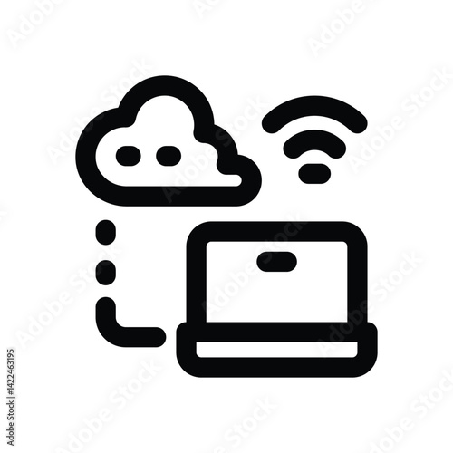 server monitoring line icon. Clean and minimalist vector icon for websites, mobile apps, presentations, and logos. Fully scalable and customizable for any project.