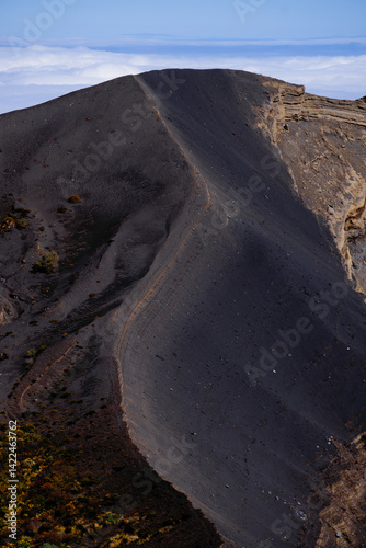 Texture of a volcano top