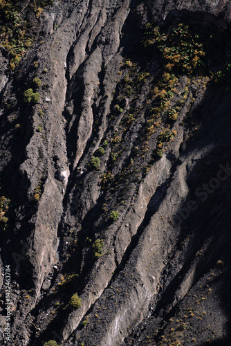 Texture of a volcano