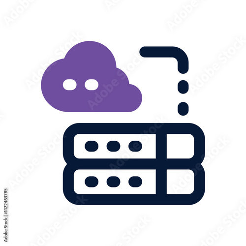 hosting dual tone icon. Sleek and modern vector icon for websites, mobile apps, marketing materials, and corporate design. Fully scalable and ready to use.