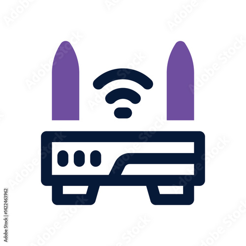 router dual tone icon. Sleek and modern vector icon for websites, mobile apps, marketing materials, and corporate design. Fully scalable and ready to use.