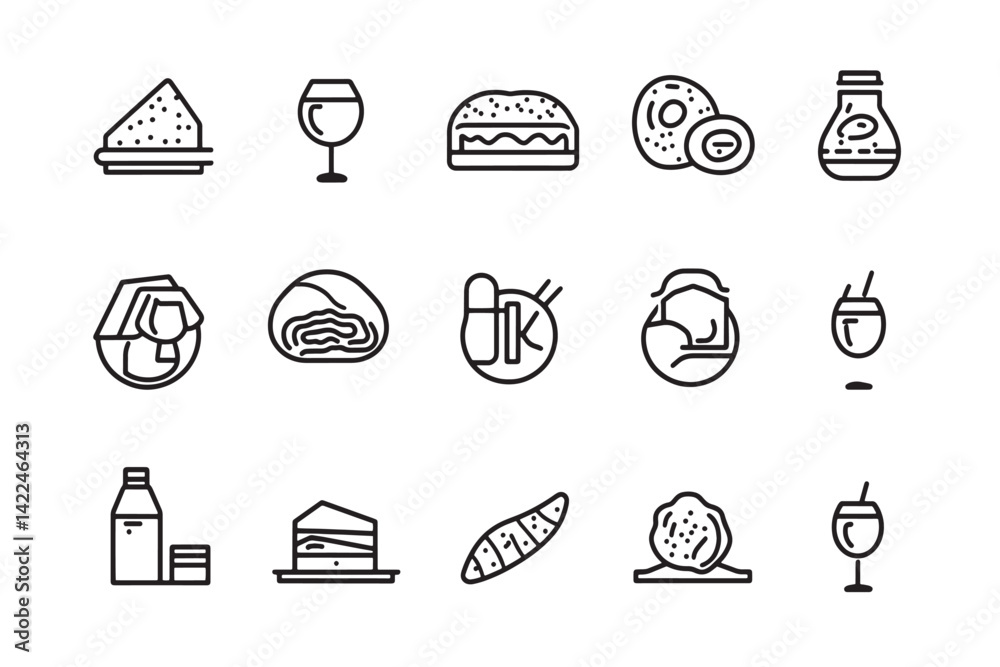 Fototapeta premium Nabulsi Cheese Icon Minimalist Style