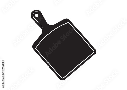 Cutting board kitchen silhouette vector