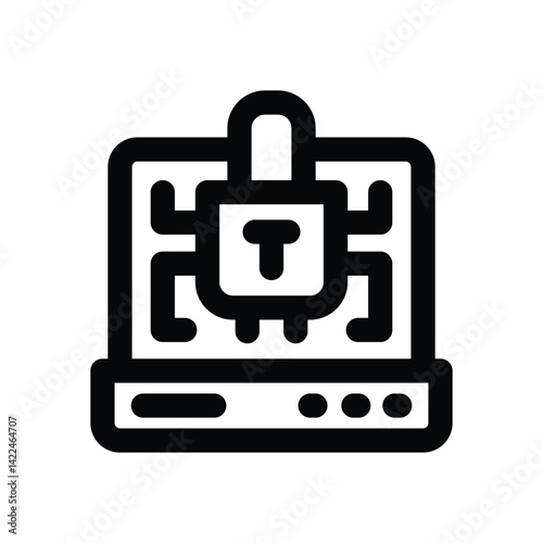 laptop line icon. Clean and minimalist vector icon for websites, mobile apps, presentations, and logos. Fully scalable and customizable for any project.