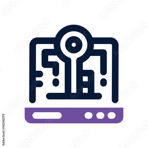 key dual tone icon. Sleek and modern vector icon for websites, mobile apps, marketing materials, and corporate design. Fully scalable and ready to use.