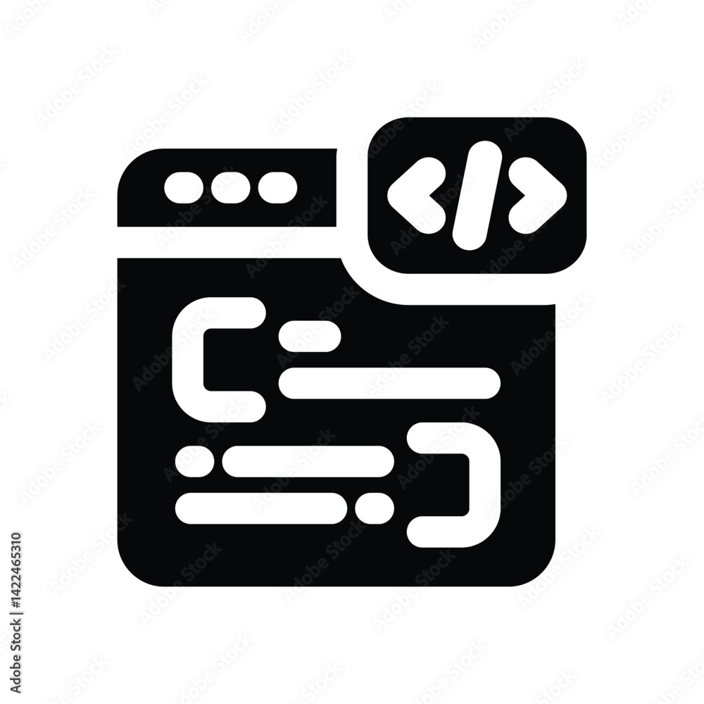 programming glyph icon. Strong and solid vector icon for websites, mobile interfaces, presentations, and visual branding. High quality and easy to edit. programming glyph icon. Strong and solid vector icon for websites, mobile interfaces, presentations, and visual branding. High quality and easy to edit.
