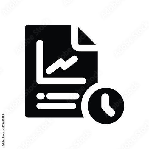 real time glyph icon. Strong and solid vector icon for websites, mobile interfaces, presentations, and visual branding. High quality and easy to edit.