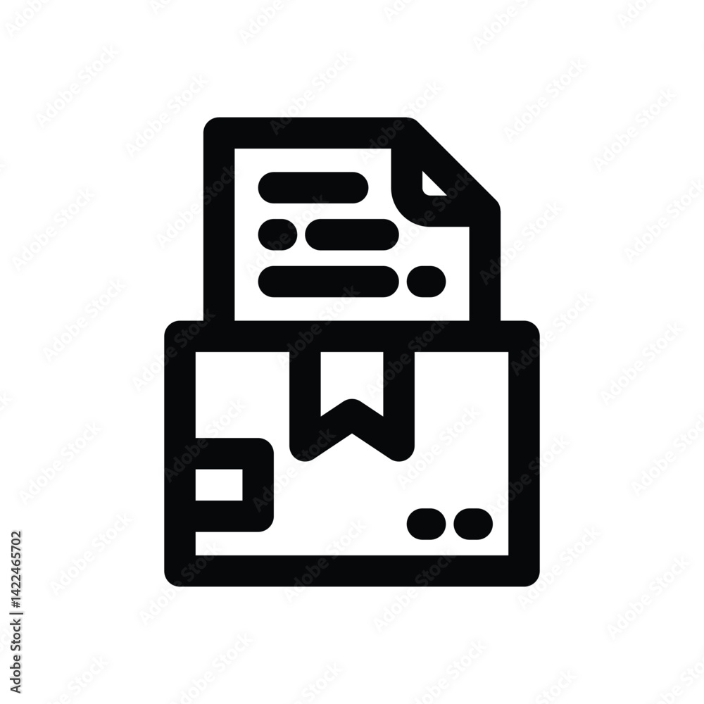 archive line icon. Clean and minimalist vector icon for websites, mobile apps, presentations, and logos. Fully scalable and customizable for any project.