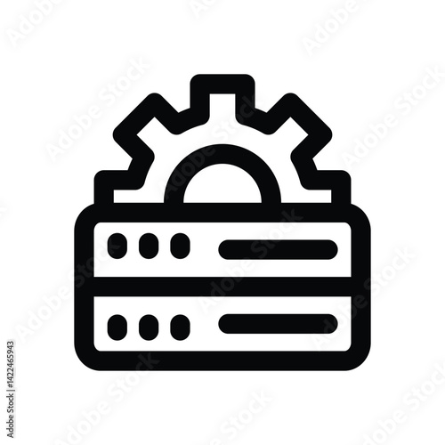 database line icon. Clean and minimalist vector icon for websites, mobile apps, presentations, and logos. Fully scalable and customizable for any project.