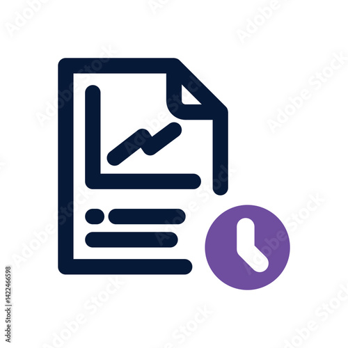 real time dual tone icon. Sleek and modern vector icon for websites, mobile apps, marketing materials, and corporate design. Fully scalable and ready to use.