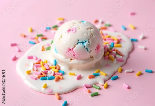 Melting Ice Cream with Sprinkles
