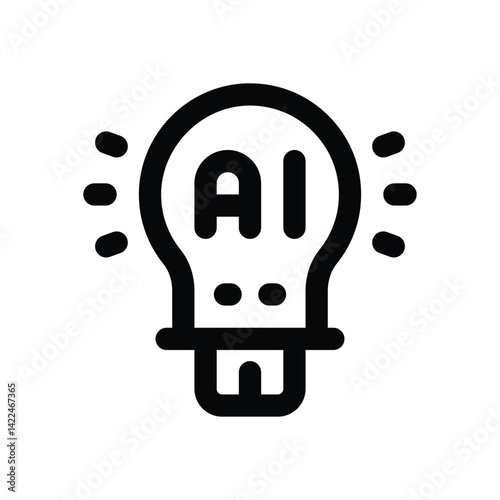 automotion idea line icon. Clean and minimalist vector icon for websites, mobile apps, presentations, and logos. Fully scalable and customizable for any project.