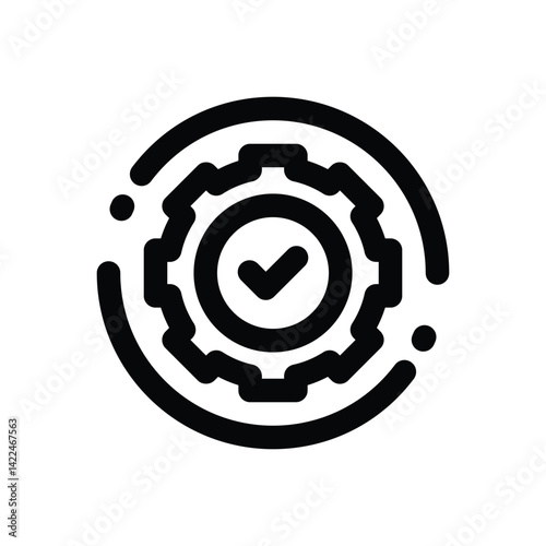 machine development line icon. Clean and minimalist vector icon for websites, mobile apps, presentations, and logos. Fully scalable and customizable for any project.