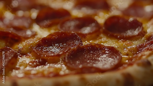 Close-up Pizza Pepperoni Topping photo