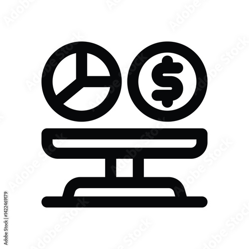 balance line icon. Clean and minimalist vector icon for websites, mobile apps, presentations, and logos. Fully scalable and customizable for any project.