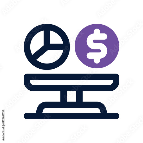 balance dual tone icon. Sleek and modern vector icon for websites, mobile apps, marketing materials, and corporate design. Fully scalable and ready to use.
