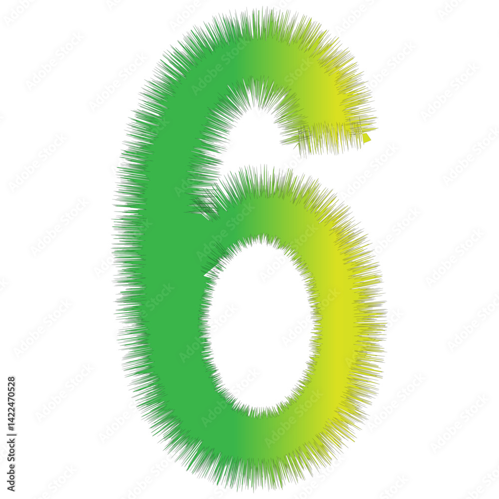 textured gradient number six 3d green grass font isolated on white background png. textured gradient number six 3d green grass font isolated on white background png.