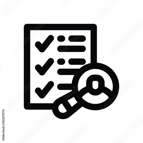criteria line icon. Clean and minimalist vector icon for websites, mobile apps, presentations, and logos. Fully scalable and customizable for any project.
