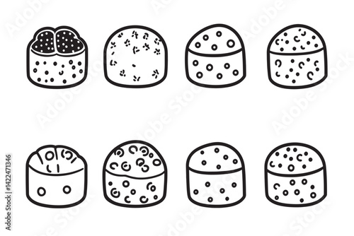Paratha Minimalist Line Art Style