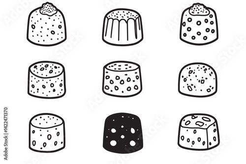 Panettone Minimalist Line Art Design