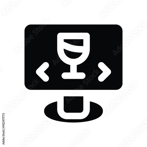 swipe glyph icon. Strong and solid vector icon for websites, mobile interfaces, presentations, and visual branding. High quality and easy to edit.