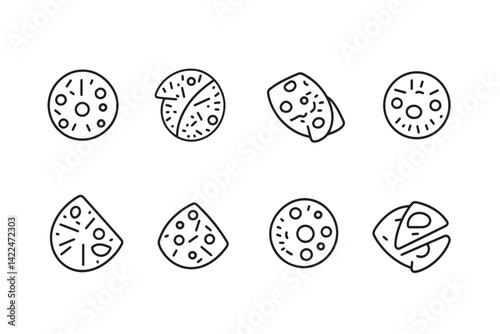 Paratha Minimalist 2D Line Art