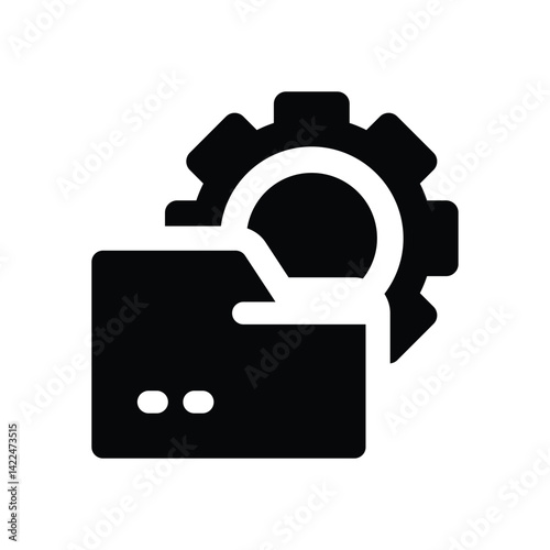data management glyph icon. Strong and solid vector icon for websites, mobile interfaces, presentations, and visual branding. High quality and easy to edit.