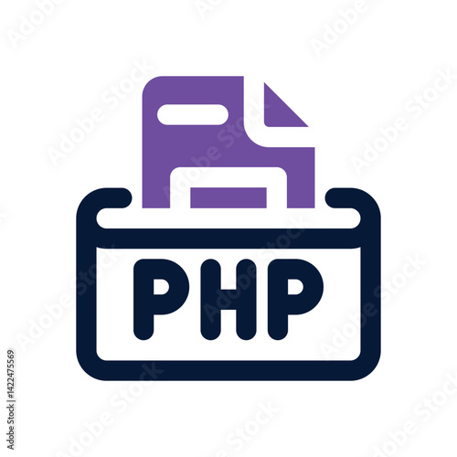 php document dual tone icon. Sleek and modern vector icon for websites, mobile apps, marketing materials, and corporate design. Fully scalable and ready to use.