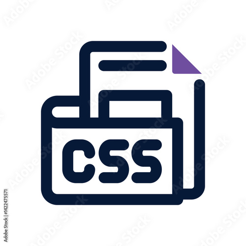 css file dual tone icon. Sleek and modern vector icon for websites, mobile apps, marketing materials, and corporate design. Fully scalable and ready to use.