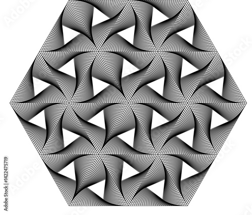 Abstract vector graphic based on harmonic vortex 