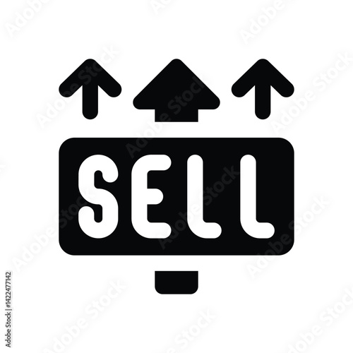 buy glyph icon. Strong and solid vector icon for websites, mobile interfaces, presentations, and visual branding. High quality and easy to edit.