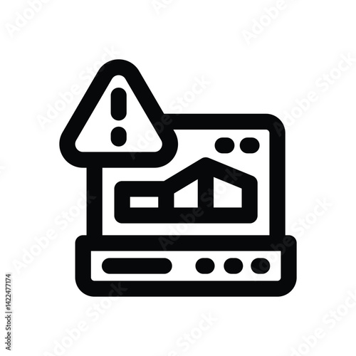 risk line icon. Clean and minimalist vector icon for websites, mobile apps, presentations, and logos. Fully scalable and customizable for any project.
