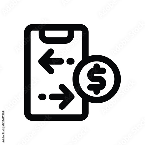 payment line icon. Clean and minimalist vector icon for websites, mobile apps, presentations, and logos. Fully scalable and customizable for any project.