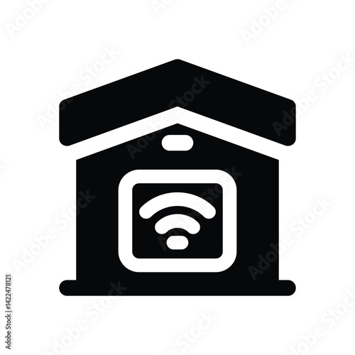 home automation glyph icon. Strong and solid vector icon for websites, mobile interfaces, presentations, and visual branding. High quality and easy to edit.
