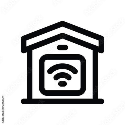 home automation line icon. Clean and minimalist vector icon for websites, mobile apps, presentations, and logos. Fully scalable and customizable for any project.