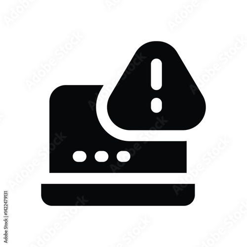 alert glyph icon. Strong and solid vector icon for websites, mobile interfaces, presentations, and visual branding. High quality and easy to edit.