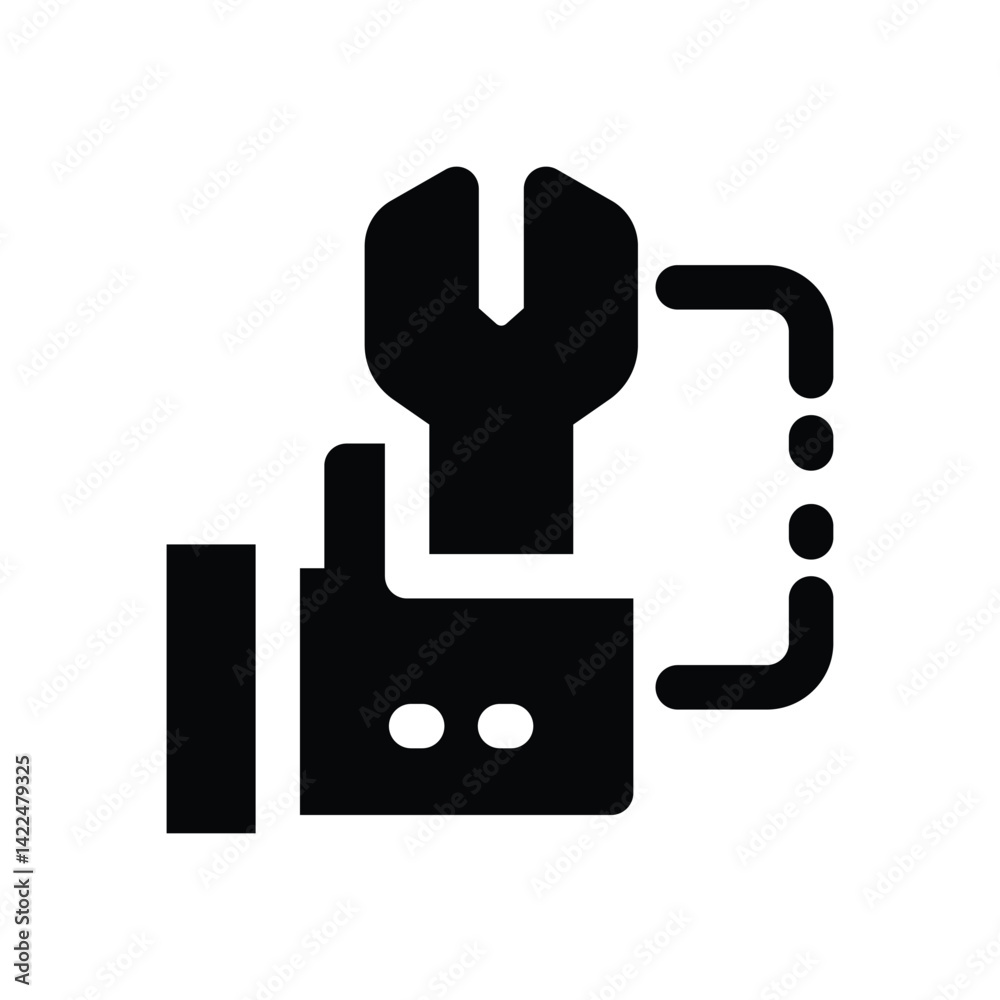 Obraz premium repair glyph icon. Strong and solid vector icon for websites, mobile interfaces, presentations, and visual branding. High quality and easy to edit.