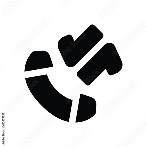 calling glyph icon. Strong and solid vector icon for websites, mobile interfaces, presentations, and visual branding. High quality and easy to edit.
