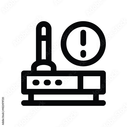 router line icon. Clean and minimalist vector icon for websites, mobile apps, presentations, and logos. Fully scalable and customizable for any project.
