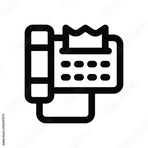 fax line icon. Clean and minimalist vector icon for websites, mobile apps, presentations, and logos. Fully scalable and customizable for any project.