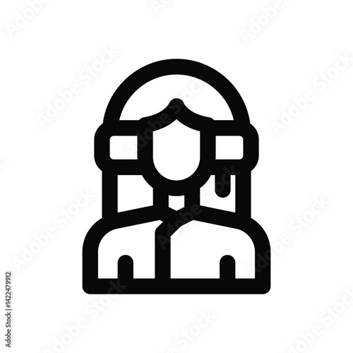customer service line icon. Clean and minimalist vector icon for websites, mobile apps, presentations, and logos. Fully scalable and customizable for any project.