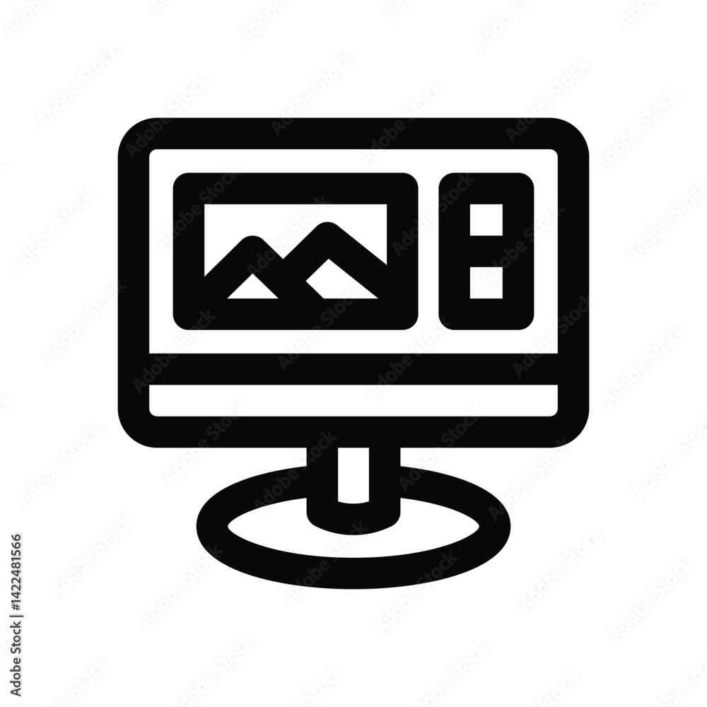 ui design line icon. Clean and minimalist vector icon for websites, mobile apps, presentations, and logos. Fully scalable and customizable for any project. ui design line icon. Clean and minimalist vector icon for websites, mobile apps, presentations, and logos. Fully scalable and customizable for any project.