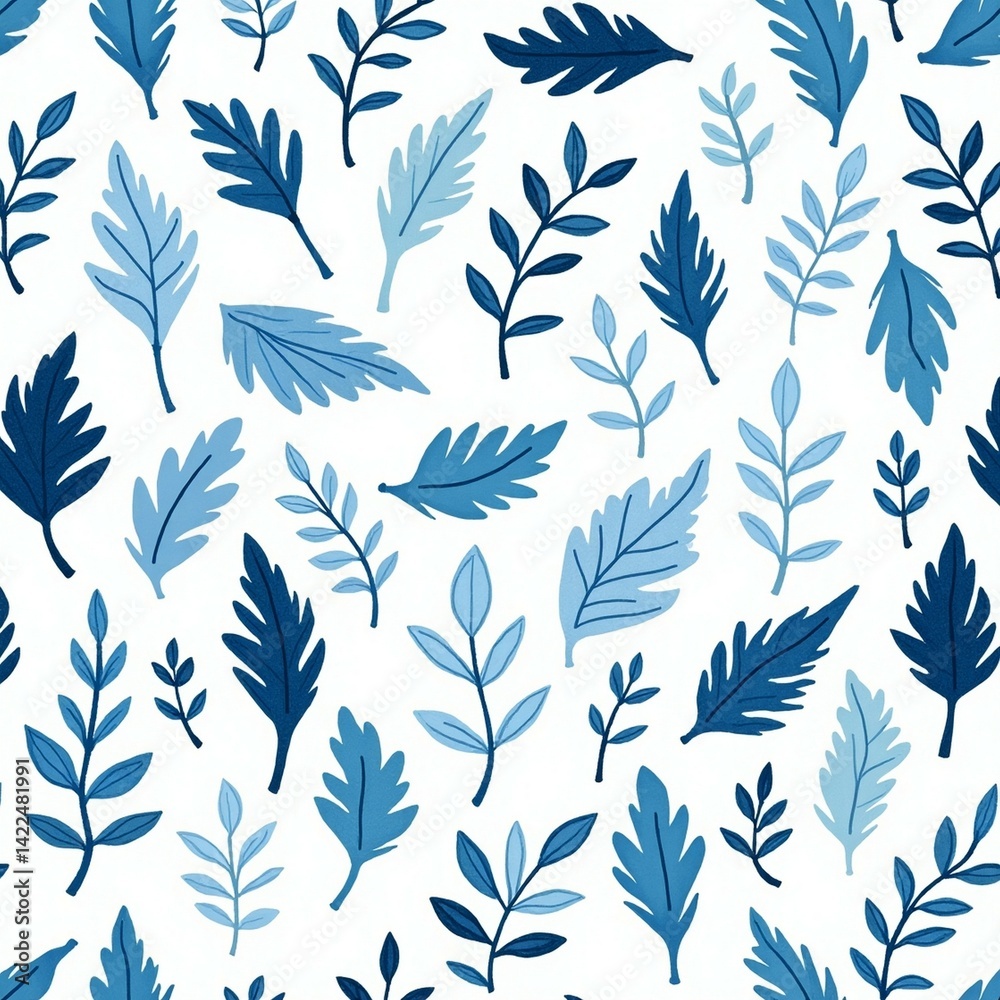 Fototapeta premium Tropical Green and Gold Leaf Pattern on Light Background 