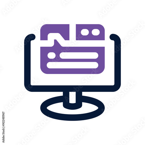 computer dual tone icon. Sleek and modern vector icon for websites, mobile apps, marketing materials, and corporate design. Fully scalable and ready to use.