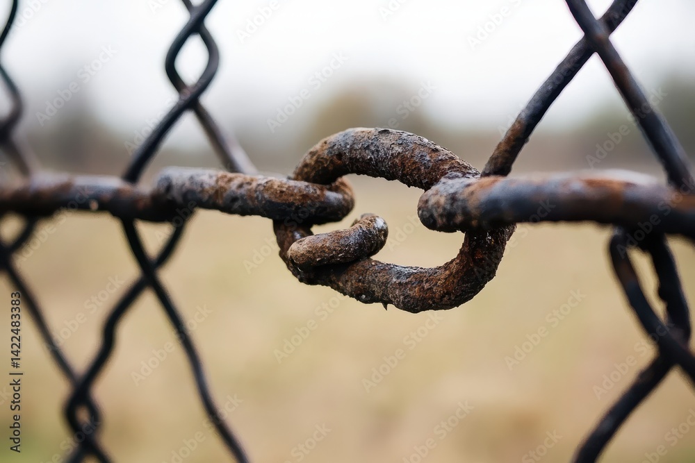 Rusty chain link fence Rusty chain link fence