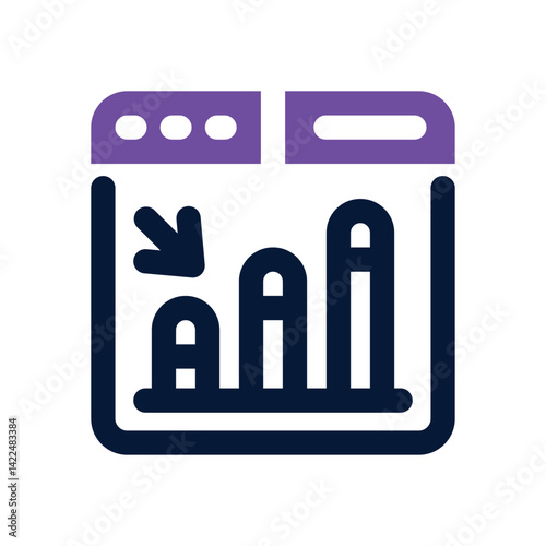 website traffic dual tone icon. Sleek and modern vector icon for websites, mobile apps, marketing materials, and corporate design. Fully scalable and ready to use.