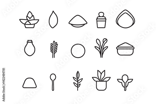 Polenta vector food sketch icon
