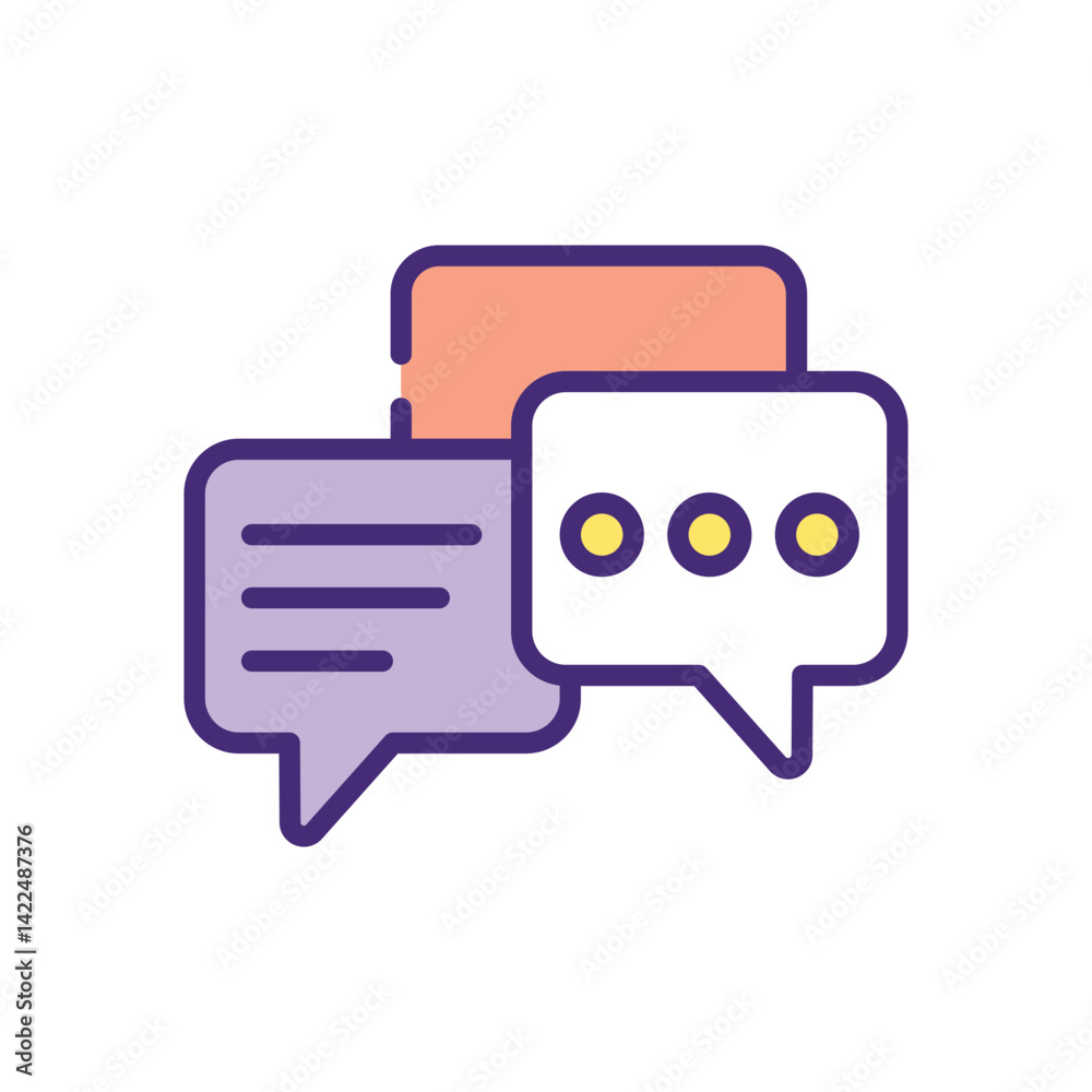 Speech Bubbles Icon vector stock illustration Speech Bubbles Icon vector stock illustration