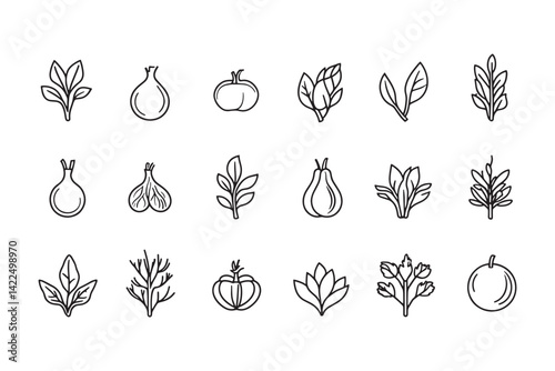 Rolled oats minimalist 2D line drawing
